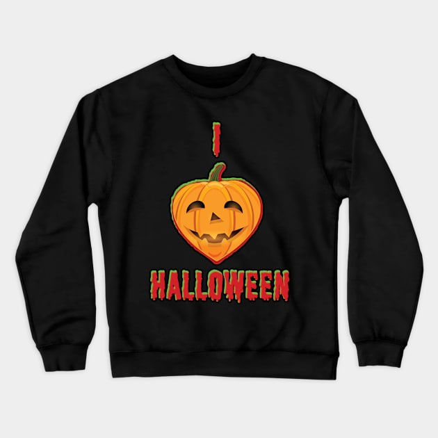 I love Halloween 3D pumpkin Crewneck Sweatshirt by JamesBosh